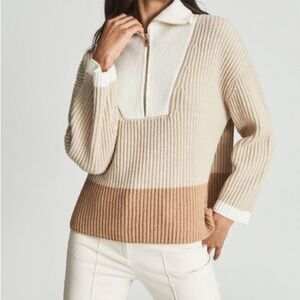 Reiss Jackie Pullover Quarter Zip Sweater